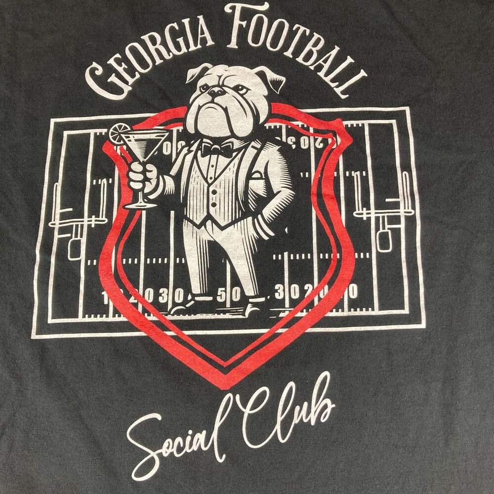 Comfort Colors Georgia Football Social Club Bulldog UGA Tee Mens 2XL Black